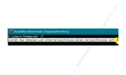 Windows 10 Tutorial - In einem Ordner enthaltene Dateien als Liste in eine Textdatei schreiben - Die Hilfe für den Befehl dir aufrufen 