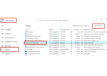 Die Microsoft Notizen-App über den Task-Manager beenden