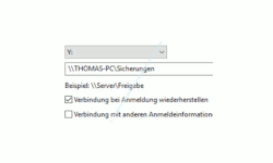 Windows 10 Netzwerk Tutorial - Ordner im Netzwerk einbinden – Die Option Verbindung bei Anmeldung wiederherstellen für eine dauerhafte Verbindung zum Netzlaufwerk aktivieren