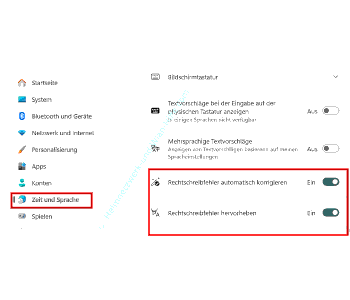 Die Rechtschreibprüfung in Windows 11 systemweit aktivieren