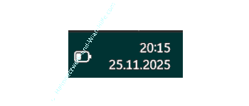 Die Standard Datums- und Uhrzeitanzeige in der Taskleiste
