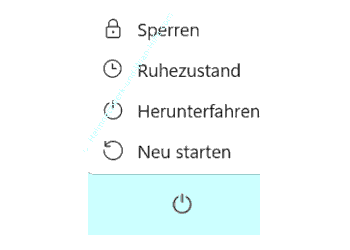 Die Startoptionen beim Ausschalten des Windows 11 Computers