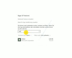 Windows 10 Tutorial - Standard Apps ohne Neuinstallation auf Originalzustand zurücksetzen - Die Suchfunktion von Apps und Features nutzen 
