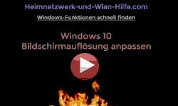 Youtube Video Tutorial - Die Windows 10 Bildschirmauflösung anpassen