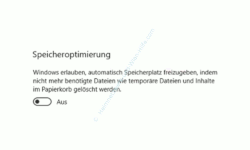 Windows 10 Tutorial - Nicht mehr benötigte Speicherplatz automatisch freigegeben! – Die Funktion Speicheroptimierung Ein- oder Ausschalten bzw. Aktivieren oder Deaktivieren