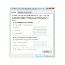 Netzwerk Tutorial: DNS-Serverprobleme beheben - Windows 7 - Konfiguration Netzwerkkarte - Automatischer Bezug der IP-Adresse