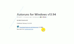 Windows 10 Tutorial - Automatisch startende Programme mit dem Tool Autoruns aufdecken - Download des Tools Autoruns for Windows 