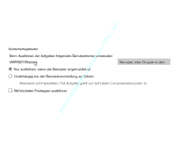 Windows 10 Tutorial: Aufgabenplanung - Ein Benutzerkonto angeben, das für die Ausführung der Aufgabe berechtigt ist 