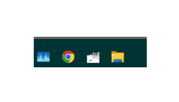 Ein in der Taskleiste eingebundener Ordner