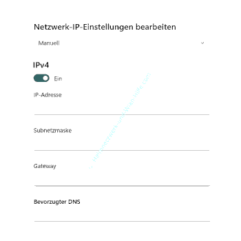 Eine IP-Adresse unter Windows 11 manuell konfigurieren