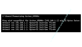 Einen Computer im Netzwerk über den Netzwerknamen per ping-Befehl auf Erreichbarkeit prüfen