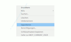 Windows 10 Tutorial - Such- und Sprachassistent Cortana unter Windows 10 Home deaktivieren - Einen Schlüssel der Registrierungsdatenbank exportieren und sichern 