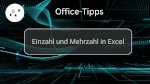 Einzahl und Mehrzahl in Excel