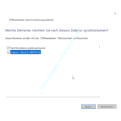 Offlinedateien Tutorial: Elemente für die Offlinedateiensynchronisierung über einen Zeitplan festlegen