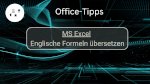Excel: Englische Formeln übersetzen
