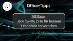 Excel: Jede zweite Zeile für bessere Lesbarkeit hervorheben