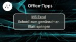 Excel: Schnell zum gewünschten Blatt springen