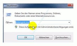 Datenträger von FAT 32 in das NTFS Format formatieren – Die Datenträgerverwaltung diskmgmt.msc aufrufen