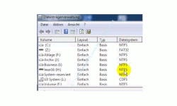 Datenträger von FAT 32 in das NTFS Format formatieren – NTFS-formatierter Datenträger in der Übersicht der Datenträgerverwaltung