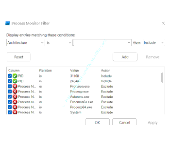 Filter für eine übersichtliche Darstellung im Process Monitor nutzen