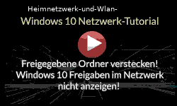 Freigegebene Ordner verstecken! Windows 10 Freigaben im Netzwerk nicht anzeigen!  - Youtube Video Windows 10 Tutorial