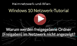 Freigegebene Ordner werden nicht im Netzwerk angezeigt  - Youtube Video Windows 10 Tutorial