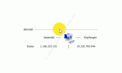 Windows 10 Netzwerk Tutorial - Problem: Kein Zugriff auf den Router möglich! – Gesendete und empfangene Datenpakete des aktiven Netzwerkes