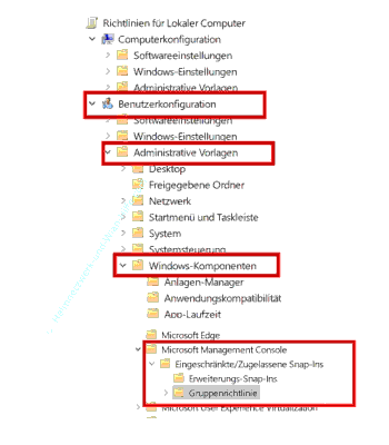 Gruppenrichtlinieneditor Richtlinien für Gruppenrichtlinien aufrufen