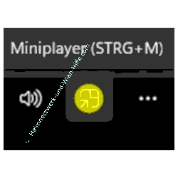 Icon Miniplayer in der Taskleiste zum Aktivieren des Bild- in Bild-Modus
