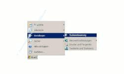 Internet Connection Sharing  (ICS)- Host Computer einrichten - Start - Einstellungen - Systemsteuerung