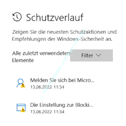 Windows 10 - Defender Tutorial: Über den Schutzverlauf prüfen, ob schon Sicherheitsprobleme vom Defender erkannt und abgewehrt wurden