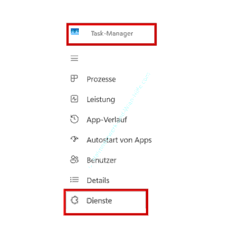 Im Windows 11 Task-Manager den Bereich Dienste aufrufen