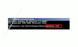 Netzwerkanleitung IP-Adresse anzeigen - ipconfig per Kommandozeile erläutert - Cmd - ipconfig /all
