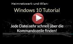 Jede Datei sehr schnell über die Windows 10 Kommandozeile mit dem Systembefehl dir finden - Youtube Video Windows 10 Tutorial