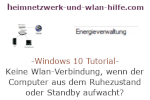 Windows 10 Netzwerk Tutorial - Keine Wlan-Verbindung, wenn der Computer aus dem Ruhezustand oder Standby aufwacht!