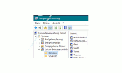 Windows 10 Tutorial - Das versteckte Administratorkonto aktivieren! - Konfigurationsfenster Computerverwaltung – Lokale Benutzer und Gruppen - Benutzer 
