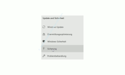 Windows 10 Tutorial - Wichtige Daten mit Windows-Bordmitteln ohne zusätzliches Backup-Programm sichern! - Konfigurationsfenster Update und Sicherheit Menüpunkt Sicherung 