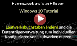 Laufwerksbuchstaben unter Windows 10 ändern und die Datenträgerverwaltung zum Konfigurieren von Laufwerken nutzen! - Youtube Video Windows 10 Tutorial