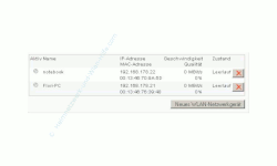 Wlan-Netzwerk Tutorial: Mac-Filter konfigurieren Menü Einstellungen WLAN Zugelassene Netzwerkteilnehmer