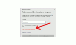 Windows 10 Tutorial - Lösung zum Fehler: Der Zugriff auf administrative Freigaben wird verweigert! - Meldung im Windows Sicherheit Fenster Der Zugriff wird verweigert 