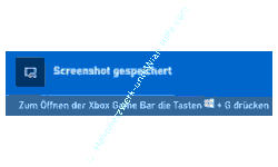 Windows 10 Tutorial: Screenshots erstellen – Meldung nach erfolgreicher Speicherung des Screenshots