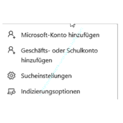 Windows 10 Desktopsuche-Tutorial: Menüpunkt Sucheinstellungen, Indizierungsoptionen