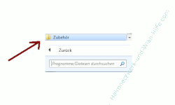 Netzwerk Tutorials: Ein sicheres Heimnetzwerk durch einen sicher konfigurierten Router - Windows 7 Programme - Menüpunkt Zubehör