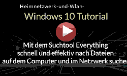 Mit dem Such-Tool Everything schnell und effektiv nach Dateien auf dem Computer und im eigenen Netzwerk suchen - Youtube Video Windows 10 Tutorial