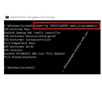 Über die Kommandodzeile prüfen, ob die Netzwerkkarte die Wake-on-LAN Funktion unterstützt