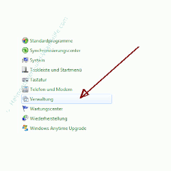 Netzwerk Tutorial: Verbindungsprobleme im Netzwerk lösen - Systemsteuerung, Menüpunkt Verwaltung