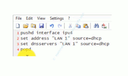 Zwischen verschiedenen Netzwerkeinstellungen wechseln – Textdatei mit Netzwerkeinstellungen für DHCP