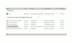 Netzwerk-Tutorial: Netzwerkverbindung anzeigen, umbenennen, aktivieren oder deaktivieren - Netzwerkkarten aufgelistet