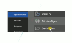 Windows 10 Tutorial - Office-Dokumente mit Vorschau des Dateiinhaltes im Explorer anzeigen - Office Bereich Datei Speichern unter Durchsuchen 