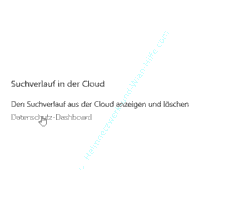 Windows 10 Desktopsuche-Tutorial: Option - Suchverlauf in der Cloud anzeigen und löschen